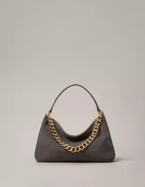‘LILIANE’ MEDIUM SUEDE ΤΣΑΝΤΑ (COFFEE) TWINSET ΝΕΕΣ ΑΦΙΞΕΙΣ