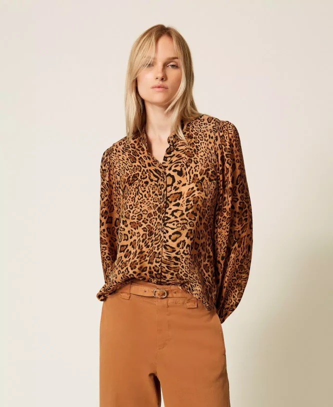 ΠΟΥΚΑΜΙΣΟ ΖΑΚΑΡ ΜΕ ANIMAL PRINT TWINSET ΝΕΕΣ ΑΦΙΞΕΙΣ 5