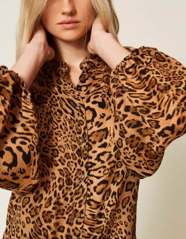 ΠΟΥΚΑΜΙΣΟ ΖΑΚΑΡ ΜΕ ANIMAL PRINT TWINSET ΝΕΕΣ ΑΦΙΞΕΙΣ 2