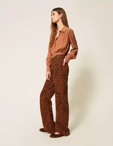 BULL ΠΑΝΤΕΛΟΝΙ ANIMAL PRINT TWINSET new arrivals