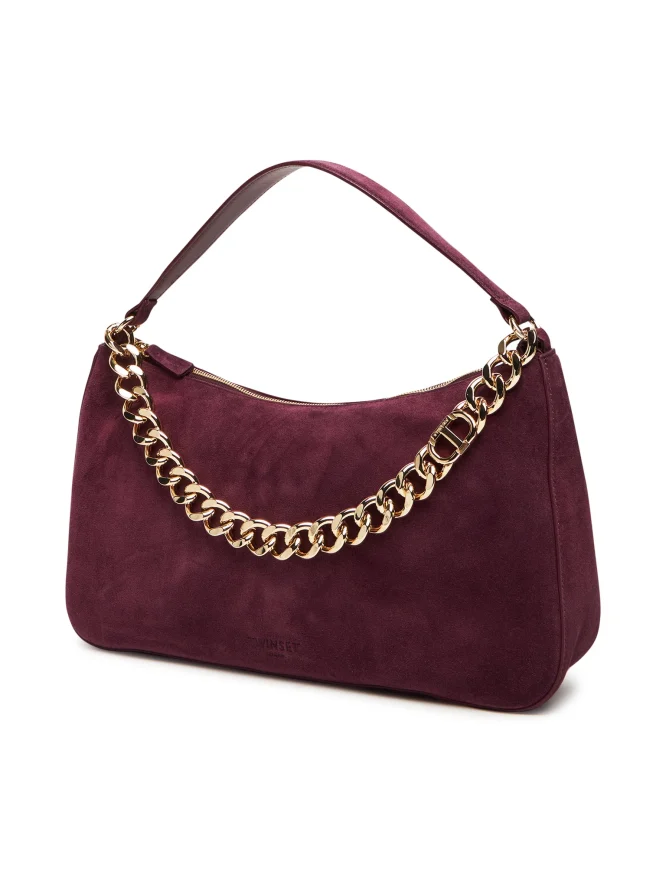 ‘LILIANE’ MEDIUM SUEDE ΤΣΑΝΤΑ (WINETAS) TWINSET ΝΕΕΣ ΑΦΙΞΕΙΣ 4