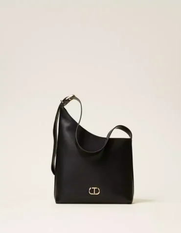 ΑΣΥΜΜΕΤΡΗ ΤΣΑΝΤΑ ΩΜΟΥ (BLACK) TWINSET