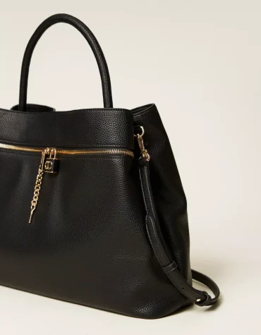 ΤΣΑΝΤΑ SHOPPER ΜΕ ΚΛΕΙΔΑΡΙΑ ΟΒΑΛ Τ TWINSET ΑΞΕΣΟΥΑΡ 2