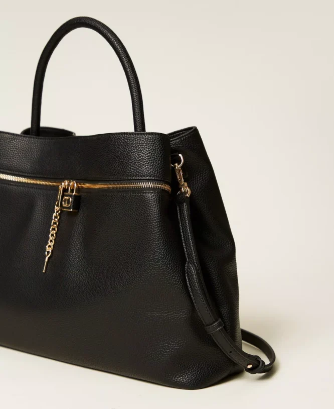 ΤΣΑΝΤΑ SHOPPER ΜΕ ΚΛΕΙΔΑΡΙΑ ΟΒΑΛ Τ TWINSET ΝΕΕΣ ΑΦΙΞΕΙΣ 13