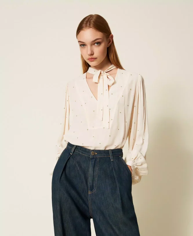 ΜΠΛΟΥΖΑ ΜΕ ΚΕΝΤΗΜΑ LUREX TWINSET ΝΕΕΣ ΑΦΙΞΕΙΣ 5