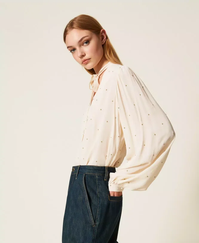 ΜΠΛΟΥΖΑ ΜΕ ΚΕΝΤΗΜΑ LUREX TWINSET ΝΕΕΣ ΑΦΙΞΕΙΣ 7