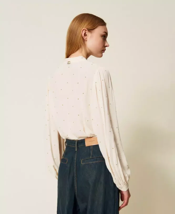 ΜΠΛΟΥΖΑ ΜΕ ΚΕΝΤΗΜΑ LUREX TWINSET ΝΕΕΣ ΑΦΙΞΕΙΣ 6
