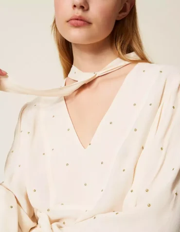 ΜΠΛΟΥΖΑ ΜΕ ΚΕΝΤΗΜΑ LUREX TWINSET ΝΕΕΣ ΑΦΙΞΕΙΣ 2