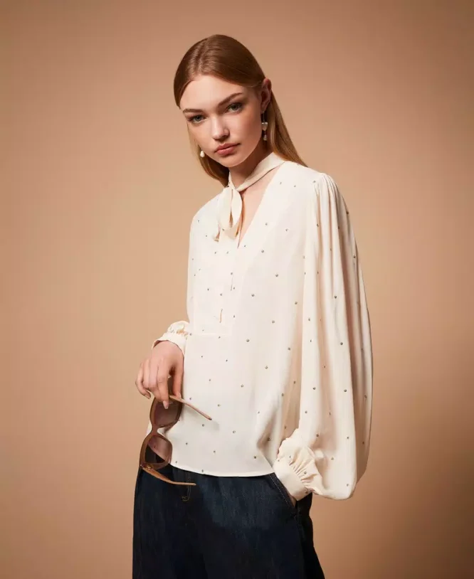 ΜΠΛΟΥΖΑ ΜΕ ΚΕΝΤΗΜΑ LUREX TWINSET ΝΕΕΣ ΑΦΙΞΕΙΣ 3