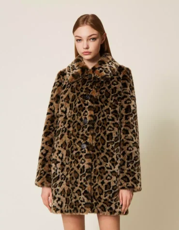 ΠΑΛΤΟ ANIMAL PRINT ΑΠΟ ΤΕΧΝΗΤΗ ΓΟΥΝΑ TWINSET MILANO ΝΕΕΣ ΑΦΙΞΕΙΣ 2