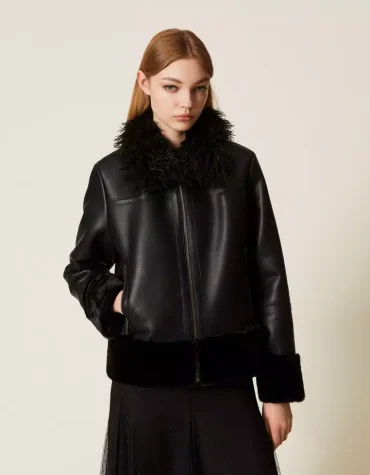 ΜΟΥΤΟΝ ΑΠΟ ΔΕΡΜΑ (BLACK) TWINSET new arrivals