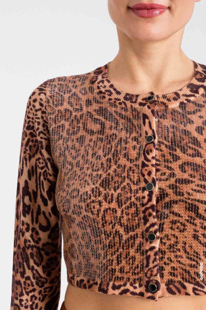 ΠΛΕΚΤΗ ΖΑΚΕΤΑ ΜΕ ΠΑΓΙΕΤΕΣ ANIMAL PRINT TWINSET ΝΕΕΣ ΑΦΙΞΕΙΣ 2