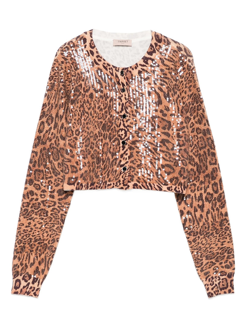 ΠΛΕΚΤΗ ΖΑΚΕΤΑ ΜΕ ΠΑΓΙΕΤΕΣ ANIMAL PRINT TWINSET ΠΛΕΚΤΑ 25