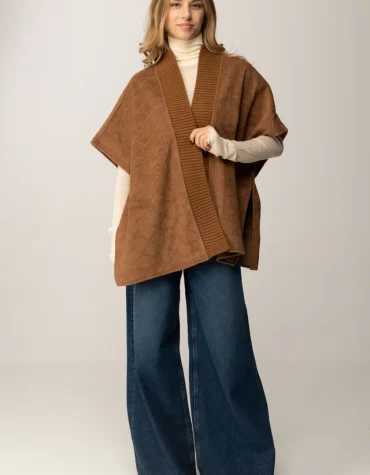 ΠΛΕΚΤΟ ΠΟΝΤΣΟ ΜΕ ΛΟΓΟΤΥΠΟ TWINSET MILANO new arrivals 2