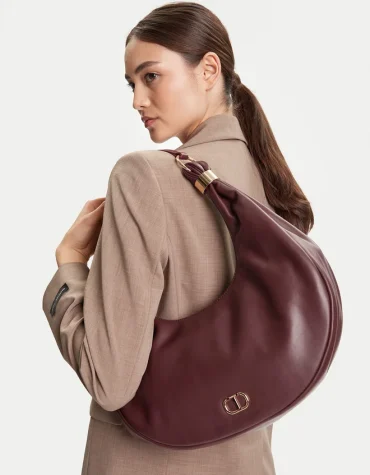 ΤΣΑΝΤΑ HOBO ‘ECLIPSE’ ΜΕ ΧΡΥΣΟΥΣ ΚΡΙΚΟΥΣ TWINSET ACCESSORY 2