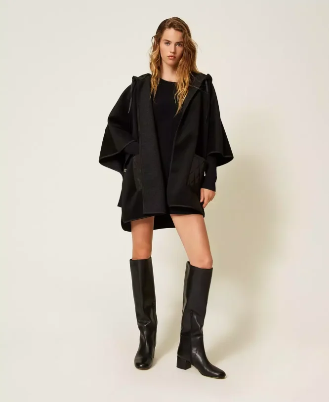 ΠΛΕΚΤΟ ΠΟΝΤΣΟ ΜΕ ΤΣΕΠΕΣ TWINSET MILANO ΖΑΚΕΤΕΣ 6