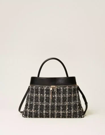 ΤΣΑΝΤΑ SHOPPER ΑΠΟ ΤΟΥΙΝΤ ΜΕ ΚΛΕΙΔΑΡΙΑ ΟΒΑΛ Τ TWINSET MILANO ΑΞΕΣΟΥΑΡ