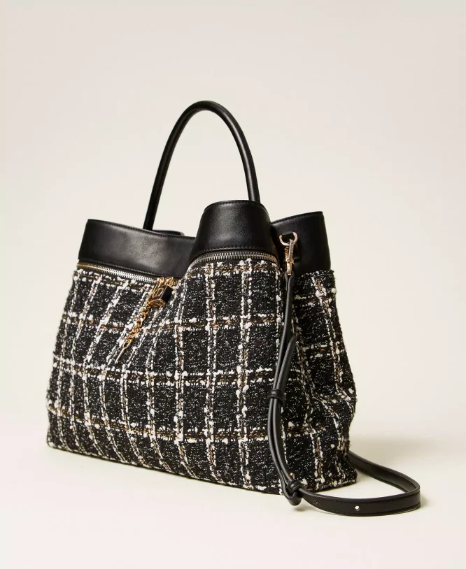 ΤΣΑΝΤΑ SHOPPER ΑΠΟ ΤΟΥΙΝΤ ΜΕ ΚΛΕΙΔΑΡΙΑ ΟΒΑΛ Τ TWINSET MILANO ΑΞΕΣΟΥΑΡ 4