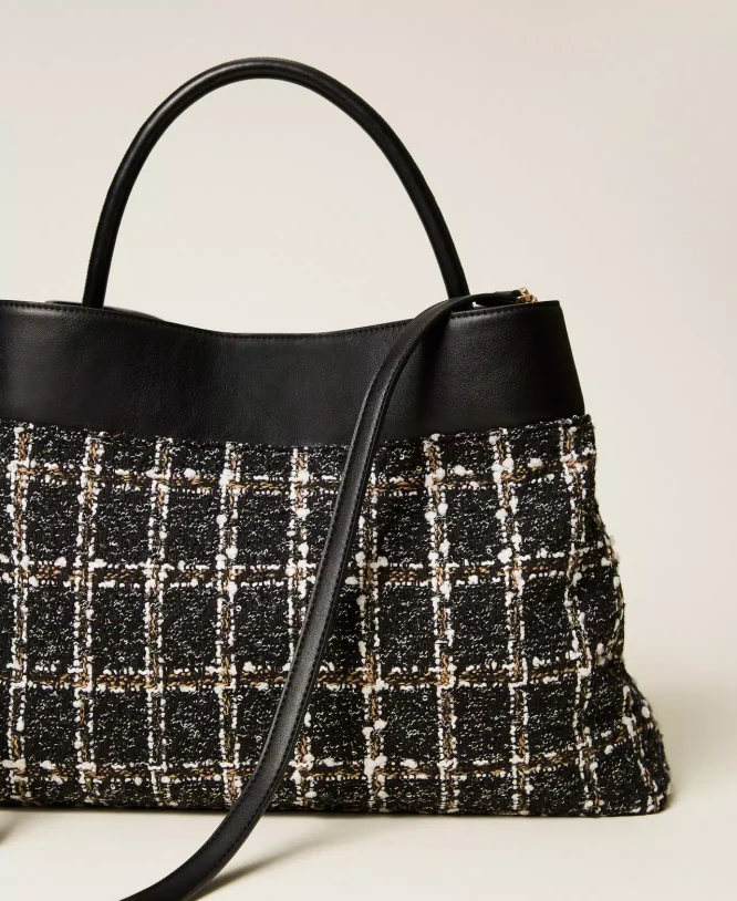 ΤΣΑΝΤΑ SHOPPER ΑΠΟ ΤΟΥΙΝΤ ΜΕ ΚΛΕΙΔΑΡΙΑ ΟΒΑΛ Τ TWINSET MILANO ΑΞΕΣΟΥΑΡ 6