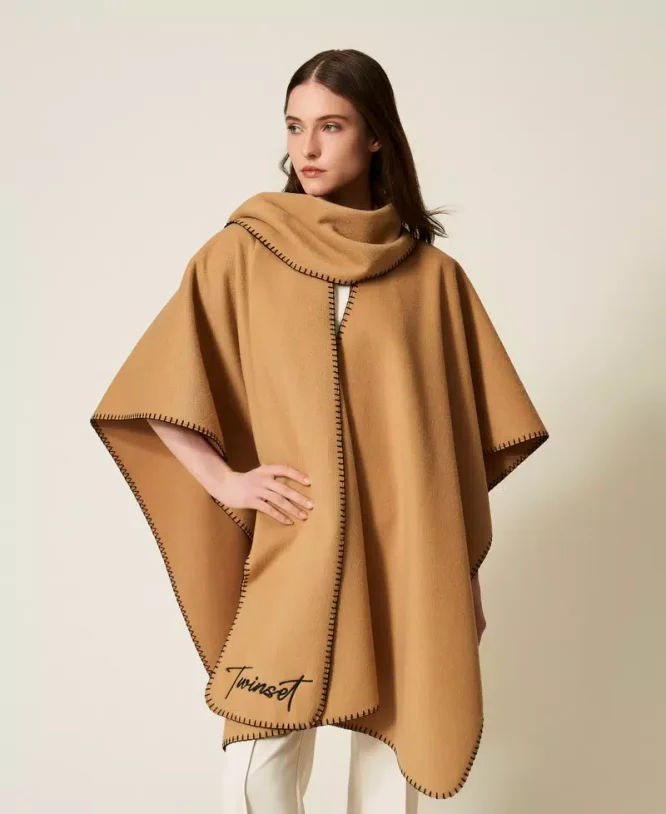 ΠΟΝΤΣΟ ΜΕ ΚΑΣΚΟΛ TWINSET MILANO ΖΑΚΕΤΕΣ 3
