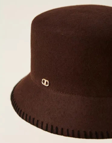 ΜΑΛΙΝΟ ΚΑΠΕΛΟ BUCKET TWINSET MILANO ΑΞΕΣΟΥΑΡ 2