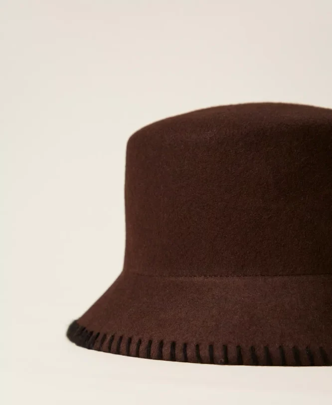 ΜΑΛΙΝΟ ΚΑΠΕΛΟ BUCKET TWINSET MILANO ΑΞΕΣΟΥΑΡ 8