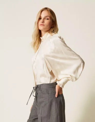 ΖΑΚΑΡ ΣΑΤΕΝ ΠΟΥΚΑΜΙΣΟ ΜΕ ΒΟΛΑΝ TWINSET MILANO new arrivals 2