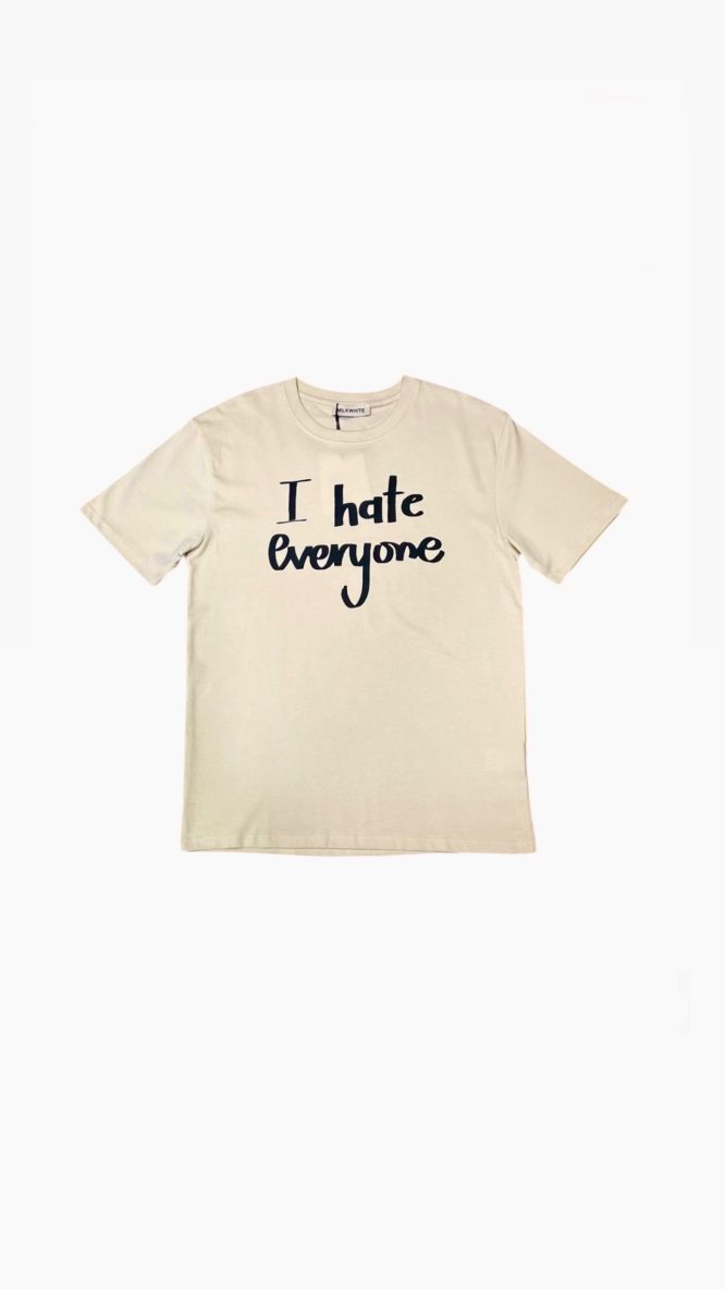 T-SHIRT ΜΕ ΣΤΑΜΠΑ (BEIGE) MILKWHITE T-SHIRTS 3