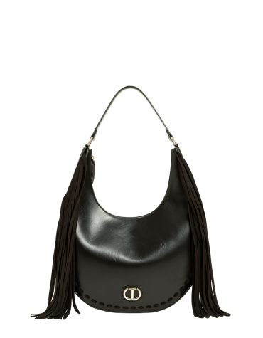 ΤΣΑΝΤΑ HOBO 'MELROSE' ΜΕ ΚΡΟΣΣΙΑ (BLACK) TWINSET MILANO