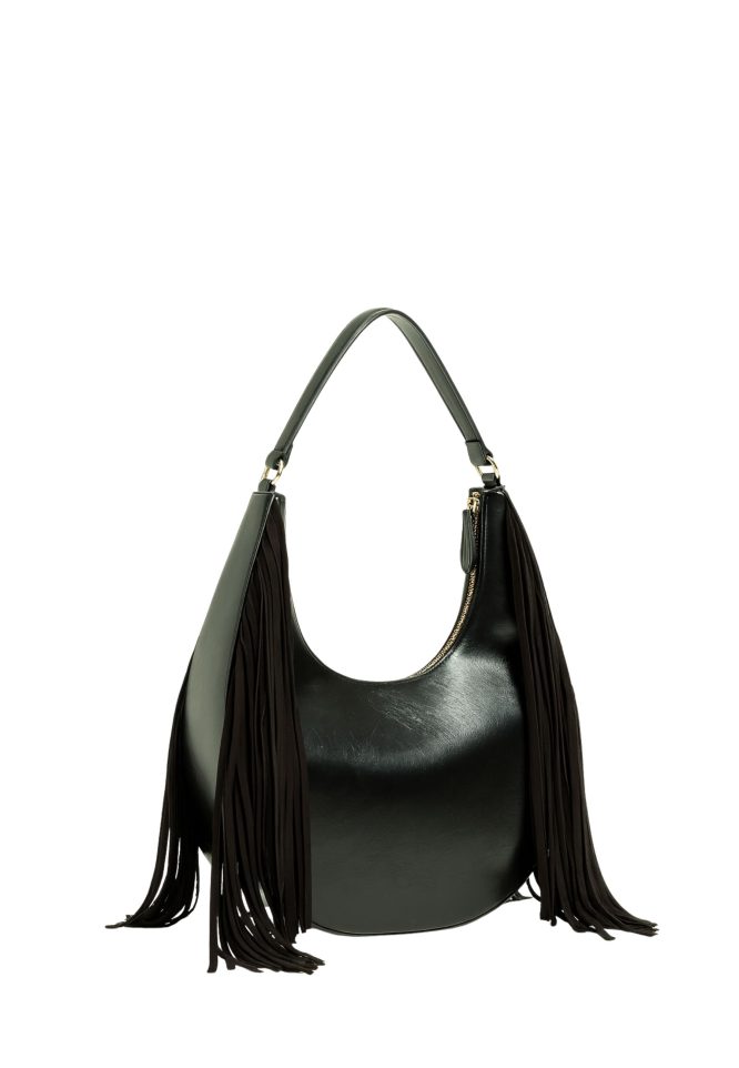 ΤΣΑΝΤΑ HOBO ‘MELROSE’ ΜΕ ΚΡΟΣΣΙΑ (BLACK) TWINSET MILANO ΝΕΕΣ ΑΦΙΞΕΙΣ 8