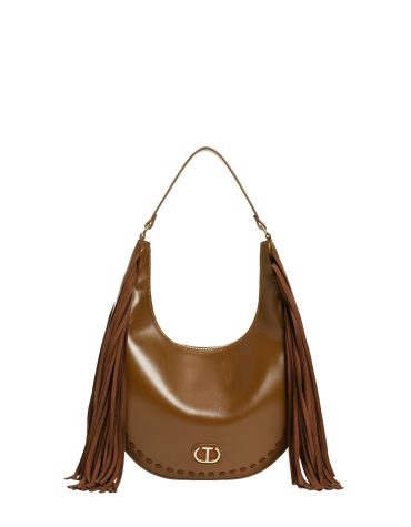 ΤΣΑΝΤΑ HOBO ‘MELROSE’ ΜΕ ΚΡΟΣΣΙΑ (COFFEE) TWINSET MILANO ΝΕΕΣ ΑΦΙΞΕΙΣ