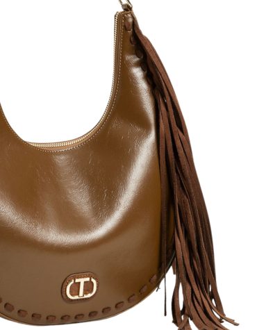 ΤΣΑΝΤΑ HOBO ‘MELROSE’ ΜΕ ΚΡΟΣΣΙΑ (COFFEE) TWINSET MILANO ΝΕΕΣ ΑΦΙΞΕΙΣ 2