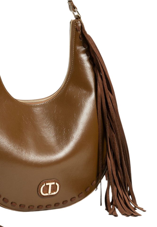 ΤΣΑΝΤΑ HOBO ‘MELROSE’ ΜΕ ΚΡΟΣΣΙΑ (COFFEE) TWINSET MILANO ΝΕΕΣ ΑΦΙΞΕΙΣ 10