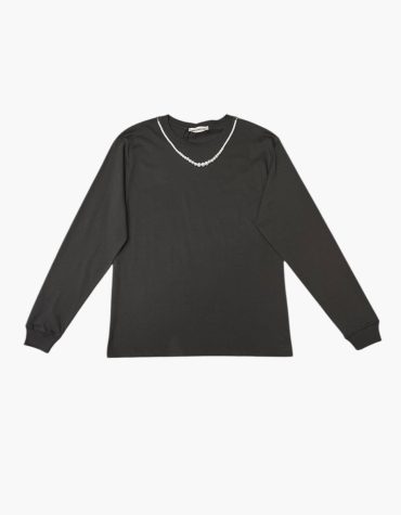 ΜΠΛΟΥΖΑ ΜΕ ΠΕΡΛΕΣ (FADED BLACK) MILKWHITE T-SHIRTS