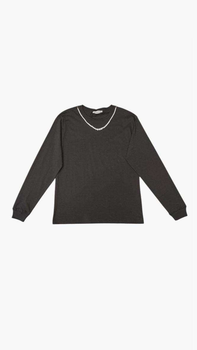 ΜΠΛΟΥΖΑ ΜΕ ΠΕΡΛΕΣ (FADED BLACK) MILKWHITE T-SHIRTS 6