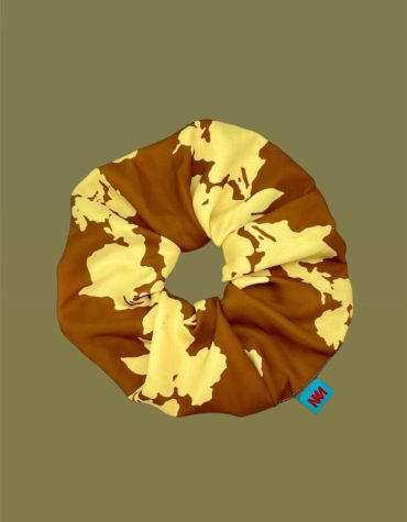 SCRUNCHIES (CHOCOLA/YELLOW) MAMOUSH