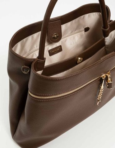 ΤΣΑΝΤΑ SHOPPER ΜΕ ΚΛΕΙΔΑΡΙΑ ΟΒΑΛ Τ TWINSET MILANO ΑΞΕΣΟΥΑΡ 2