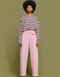 ‘ΜΑΡΥ’ OVERSIZED ΡΙΓΕ ΜΠΛΟΥΖΑ (PINK/CHOKOLA) MAMOUSH ΝΕΕΣ ΑΦΙΞΕΙΣ