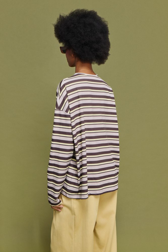 ‘ΜΑΡΥ’ OVERSIZED ΡΙΓΕ ΜΠΛΟΥΖΑ (LIGHT YELLOW/CHOKOLA) MAMOUSH ΝΕΕΣ ΑΦΙΞΕΙΣ 6