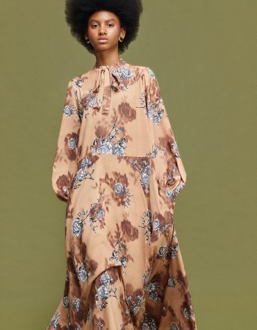 ‘EVANGELIA’ ΜΑΞΙ ΦΟΡΕΜΑ (MOCHA FLORAL) MAMOUSH new arrivals 2