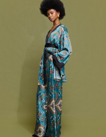 ‘TESSA’ ΚΟΝΤΟ ΚΙΜΟΝΟ (PETROL) MAMOUSH BLOUSES 2