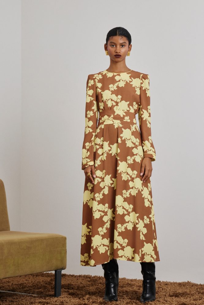 ‘ZETA’ ΜΙΝΤΙ ΦΟΡΕΜΑ (CHOCOLA/YELLOW) MAMOUSH ΝΕΕΣ ΑΦΙΞΕΙΣ 6