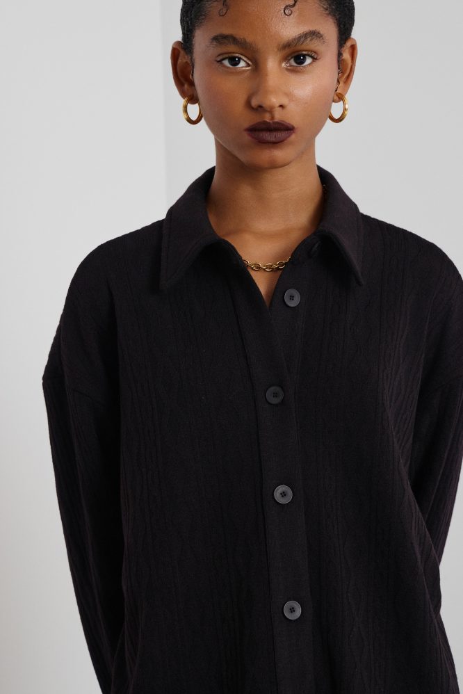 ‘AMELIA’ OVERSIZED ΠΛΕΚΤΟ ΠΟΥΚΑΜΙΣΟ (BLACK) MAMOUSH ΝΕΕΣ ΑΦΙΞΕΙΣ 4