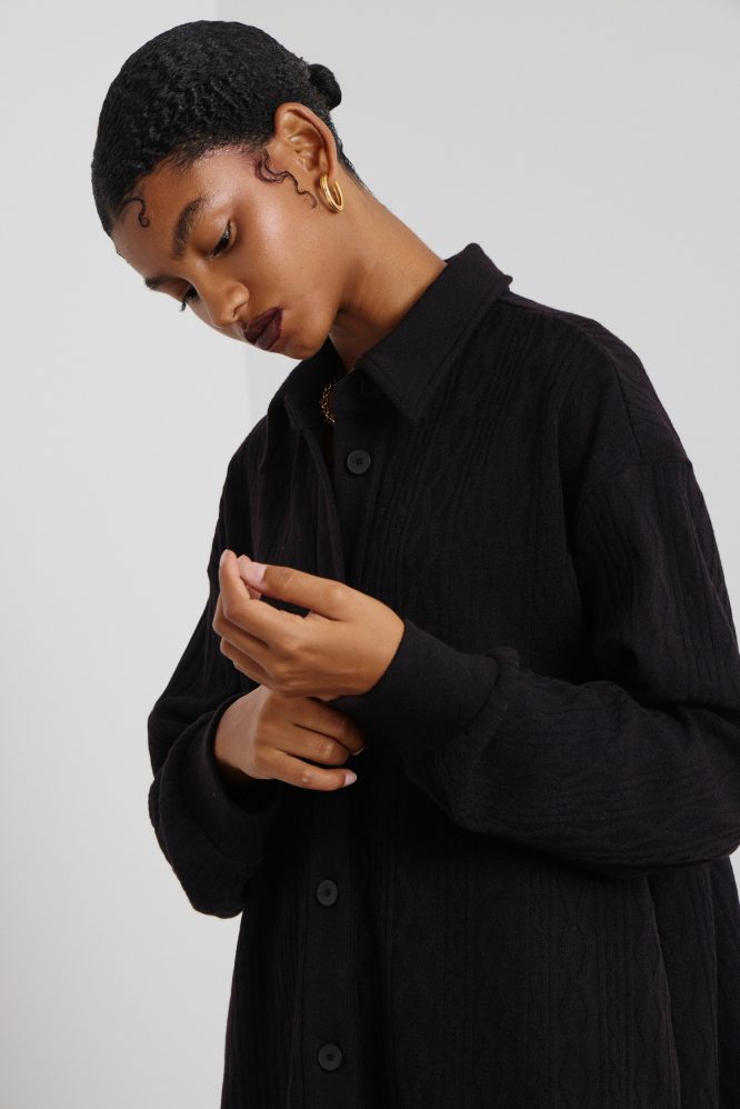 ‘AMELIA’ OVERSIZED ΠΛΕΚΤΟ ΠΟΥΚΑΜΙΣΟ (BLACK) MAMOUSH ΝΕΕΣ ΑΦΙΞΕΙΣ 6