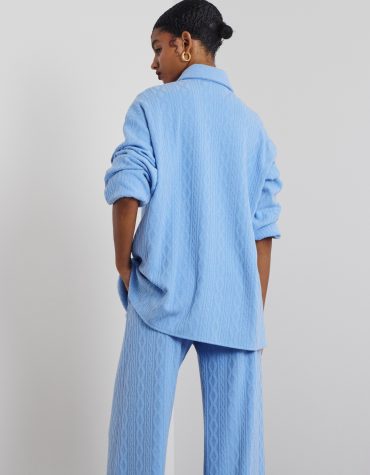 ‘AMELIA’ OVERSIZED ΠΛΕΚΤΟ ΠΟΥΚΑΜΙΣΟ (LIGHT BLUE) MAMOUSH ΝΕΕΣ ΑΦΙΞΕΙΣ 2