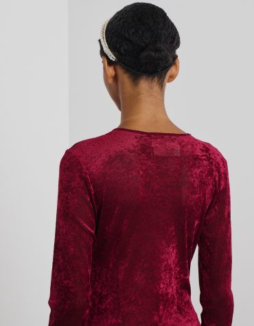 ‘CHARLOTTE’ ΒΕΛΟΥΔΙΝΟ ΚΟΡΜΑΚΙ (BORDEAUX) MAMOUSH BLOUSES 2