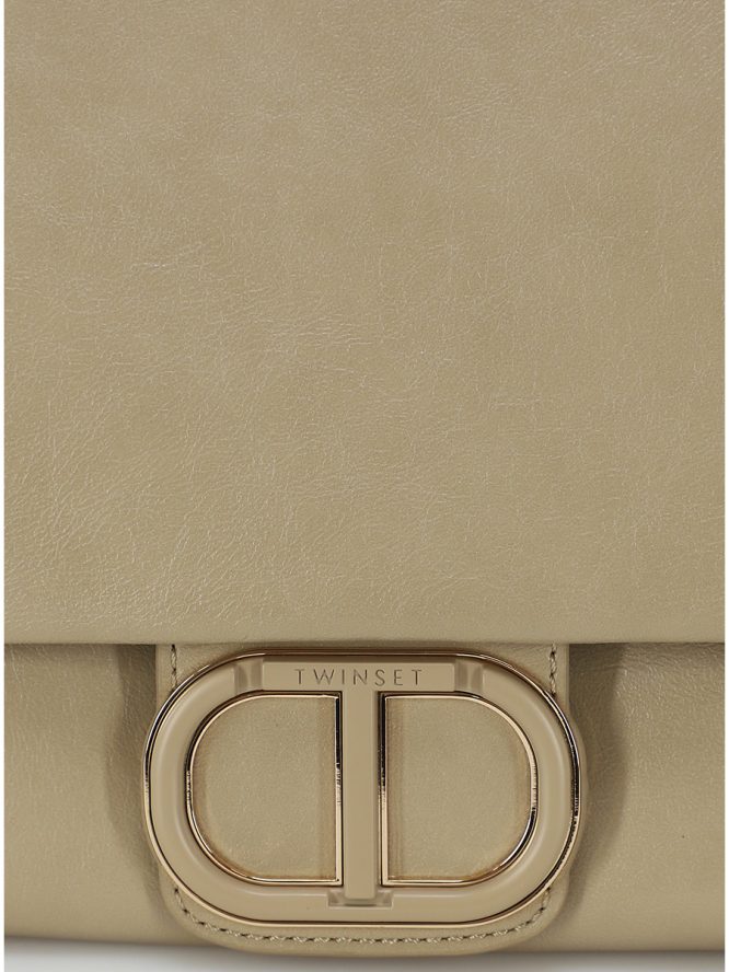 ΤΣΑΝΤΑ ΩΜΟΥ ΜΕ ΟΒΑΛ Τ (ALMOND) TWINSET MILANO ΑΞΕΣΟΥΑΡ 9