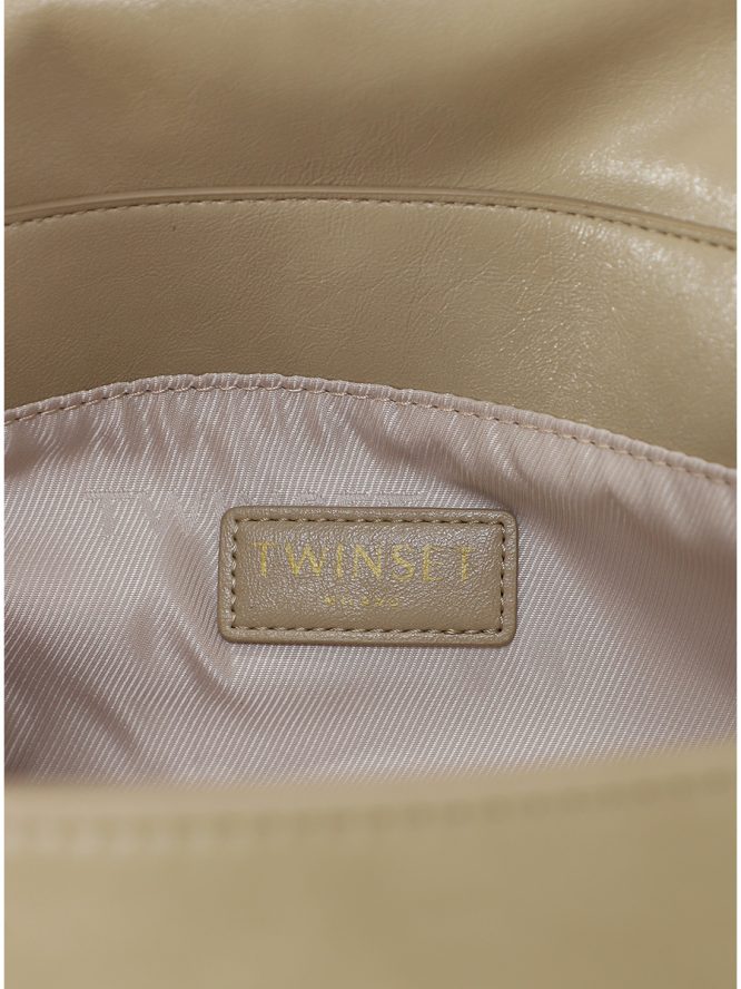 ΤΣΑΝΤΑ ΩΜΟΥ ΜΕ ΟΒΑΛ Τ (ALMOND) TWINSET MILANO ΑΞΕΣΟΥΑΡ 11