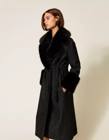 ΜΑΚΡΥ ΠΑΛΤΟ ΜΕ ΓΟΥΝΑ (BLACK) TWINSET MILANO ΝΕΕΣ ΑΦΙΞΕΙΣ