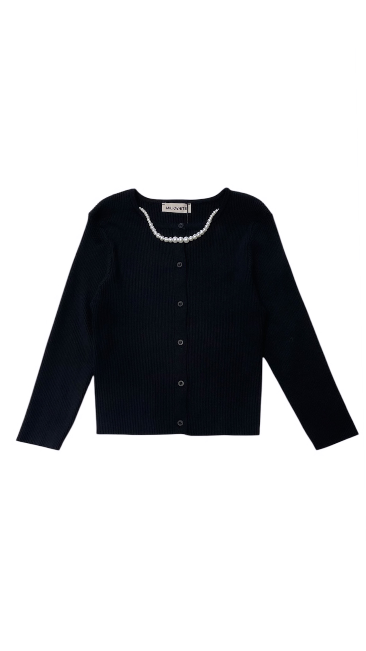 ΠΛΕΚΤΗ ΖΑΚΕΤΑ ΜΕ ΠΕΡΛΕΣ (BLACK) MILKWHITE ΝΕΕΣ ΑΦΙΞΕΙΣ 3